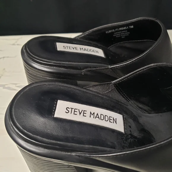Steve Madden 'Flirtie' Clogs/ Mules in Black - Women's size 7 - Picture 8 of 14